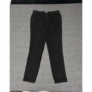 JLO Jennifer Lopez Women's Skinny Stretch Button Fly Jeans Black Sz 14 (31x29)